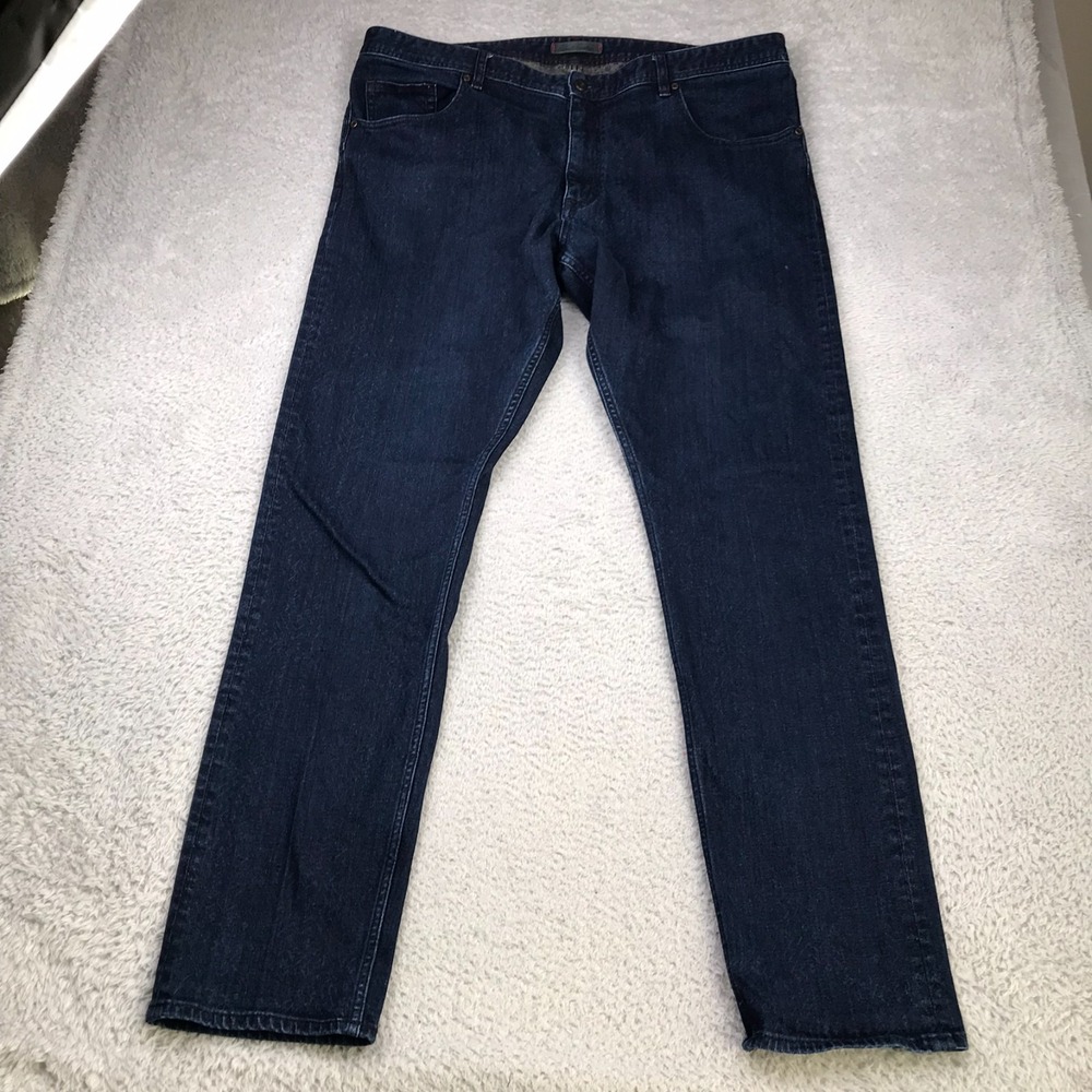 Robert Graham Jeans Mens 42 (43x35) Dark Wash Straight Stretch Denim
